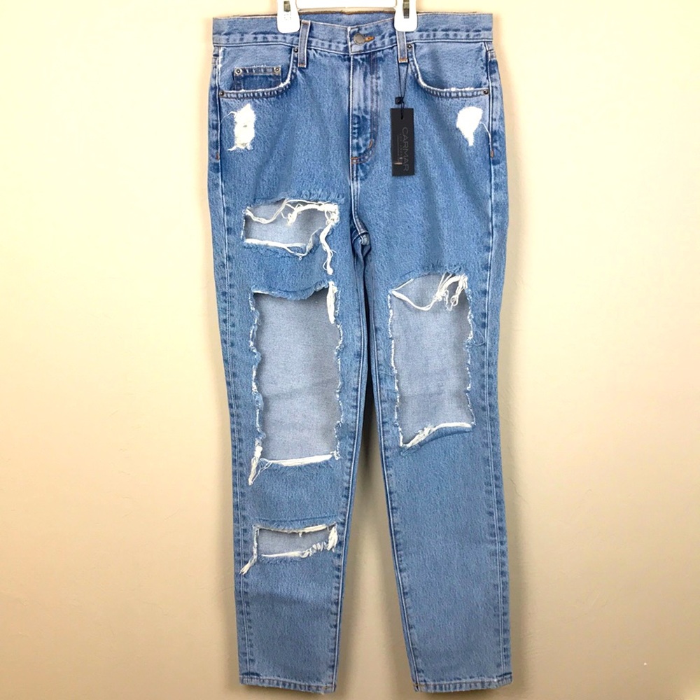 NWT Carmar Denim Distressed Jeans